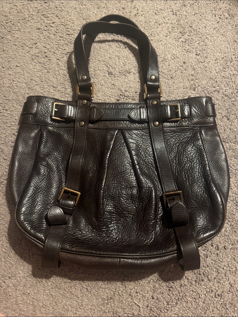 Brown Leather Vintage Mulberry Jaquetta Tote